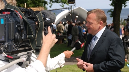 Statsminister Lars Løkke Rasmussen (V) ankommer til Folkemødet.