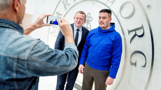 Lars Løkke Rasmussen og Kim Kielsen på Marienborg. Arkivfoto.