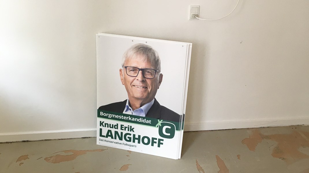 Konservatives borgmesterkandidat Knud Erik Langhoff vil kun pege på sig selv inden valget. Efter valget kan han forestille sig forskellige scenarier.