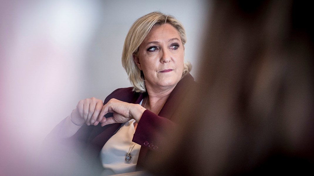 Den franske nationalistleder Marine Le Pen, da hun i april 2019 besøgte København.
