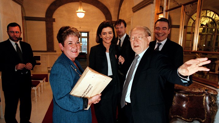 Jytte Andersen (S) var landets første ligestillingsminister under Poul Nyrups regering indtil slutningen af 2000.