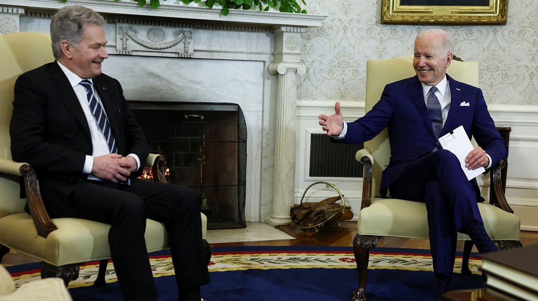 USA's præsident, Joe Biden, og Finlands præsident,&nbsp;Sauli Niinistö, mødtes fredag 4. marts. Blandt andet for at diskutere Finlands&nbsp;partnerskab med&nbsp;Nato.