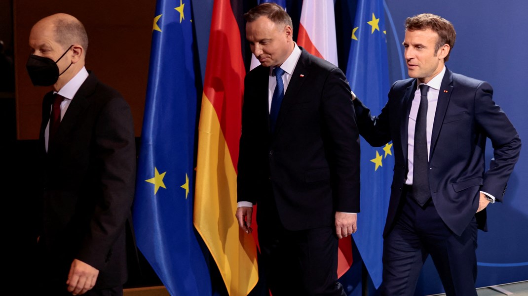 Der tegner sig nu en ny sikkerhedspolitisk akse mellem Frankrig, Tyskland og Polen, der samtidig bliver en ny bærende europæisk søjle i Nato ved siden af den anglo-amerikanske, der hidtil har været absolut dominerende, skriver Martin Lidegaard (R).