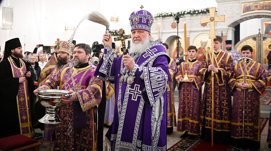 Patriarken Kirill af Moskva er på vej til at lande på EU's sanktionsliste. 