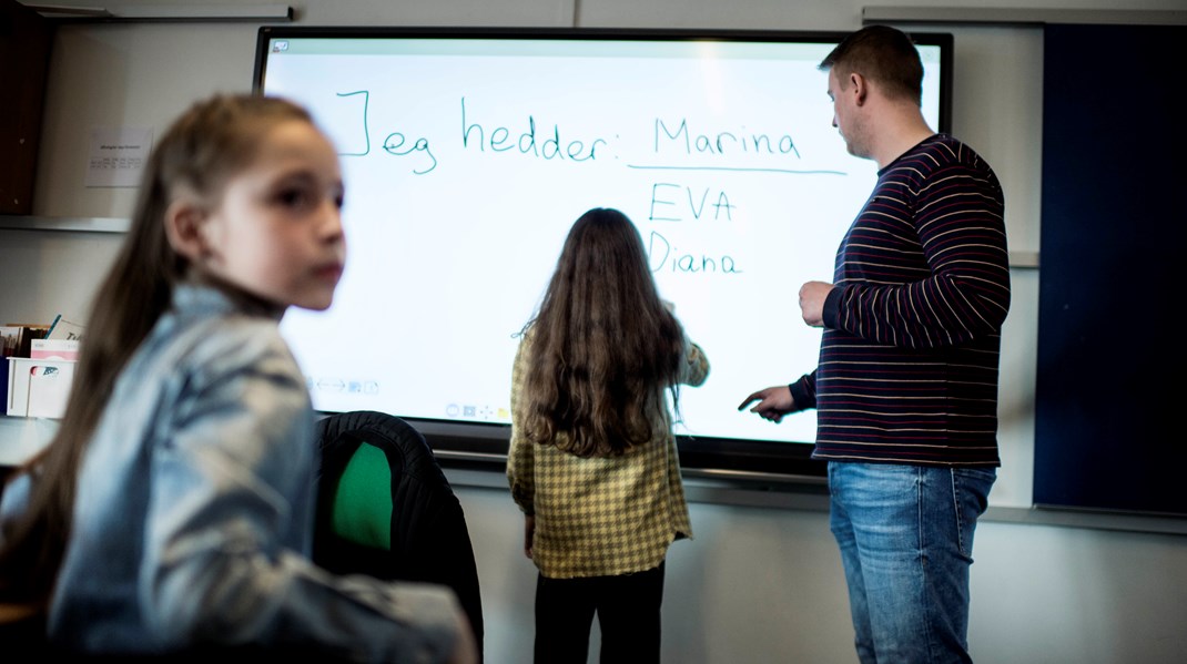 Ukrainske børn er begyndt at modtage undervisning på en skole på Langeland. Arkivfoto.