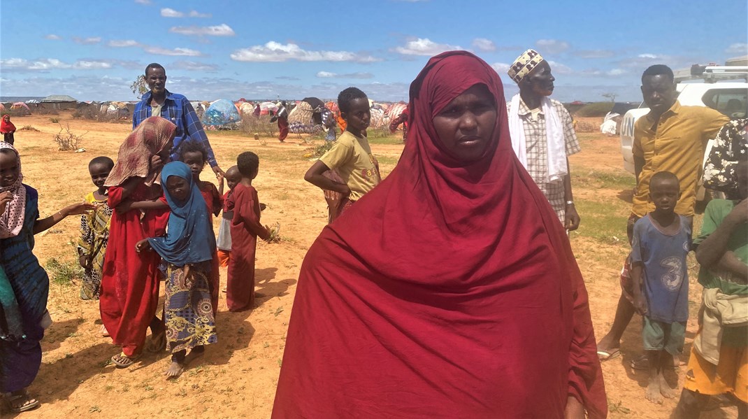 Fadumo Direy gik fire dage med sine 12 børn for at komme frem til flygtningelejren. 