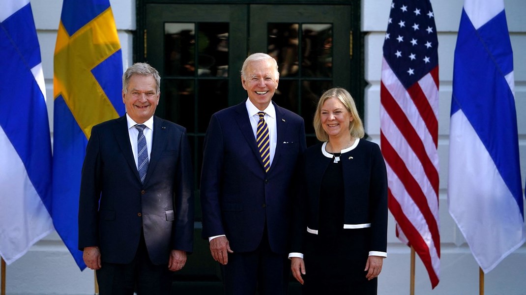 USA's præsident Joe&nbsp;Biden gav den 19. maj Finlands præsident Sauli&nbsp;Niinisto og Sveriges statsminister<br>Magdalena&nbsp;Andersson USA's fulde støtte til finsk og svensk Nato-medlemskab.<br>