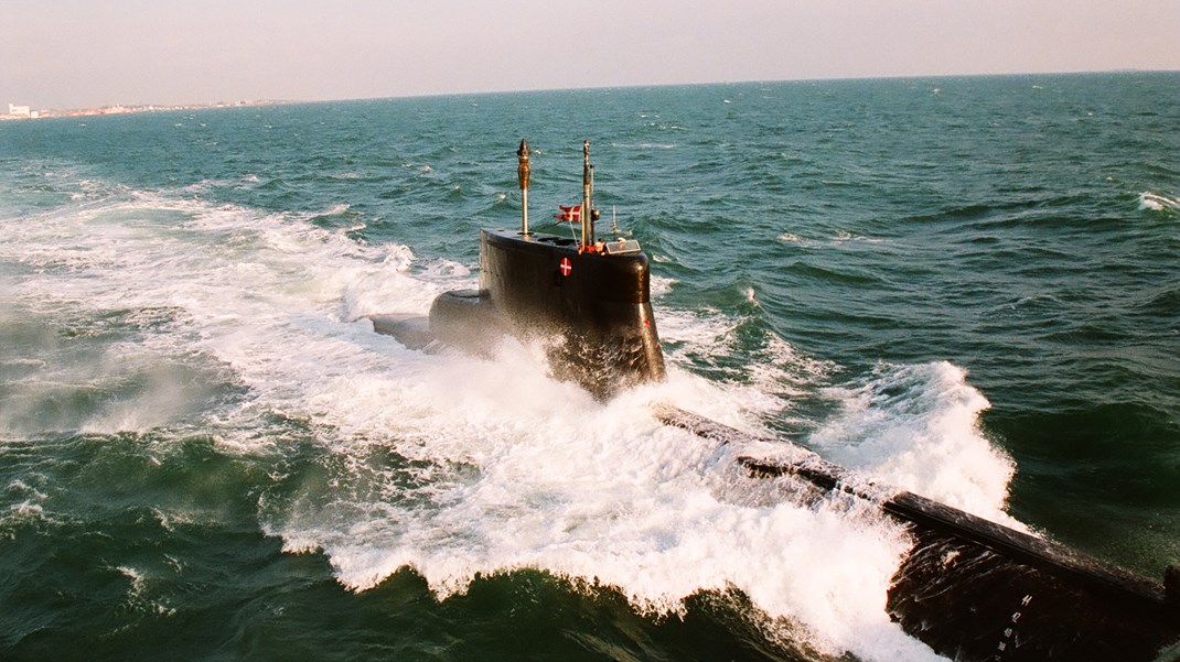 Den danske ubåd Springeren fotograferet i 2001 i Øresund.