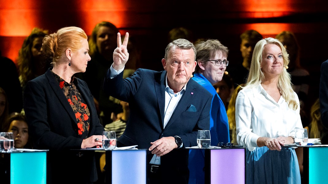 Mette Frederiksen (S) og Jakob Ellemann-Jensen (V) er de mest sandsynlige bud på en statsminister efter valget. Men det var Løkke, debatten centrerede sig om.