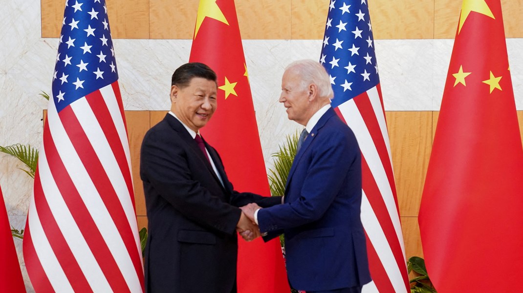Kinas leder Xi Jinping og USA's præsident Joe Biden mødtes ved G20 topmødet den 15. november 2022.
