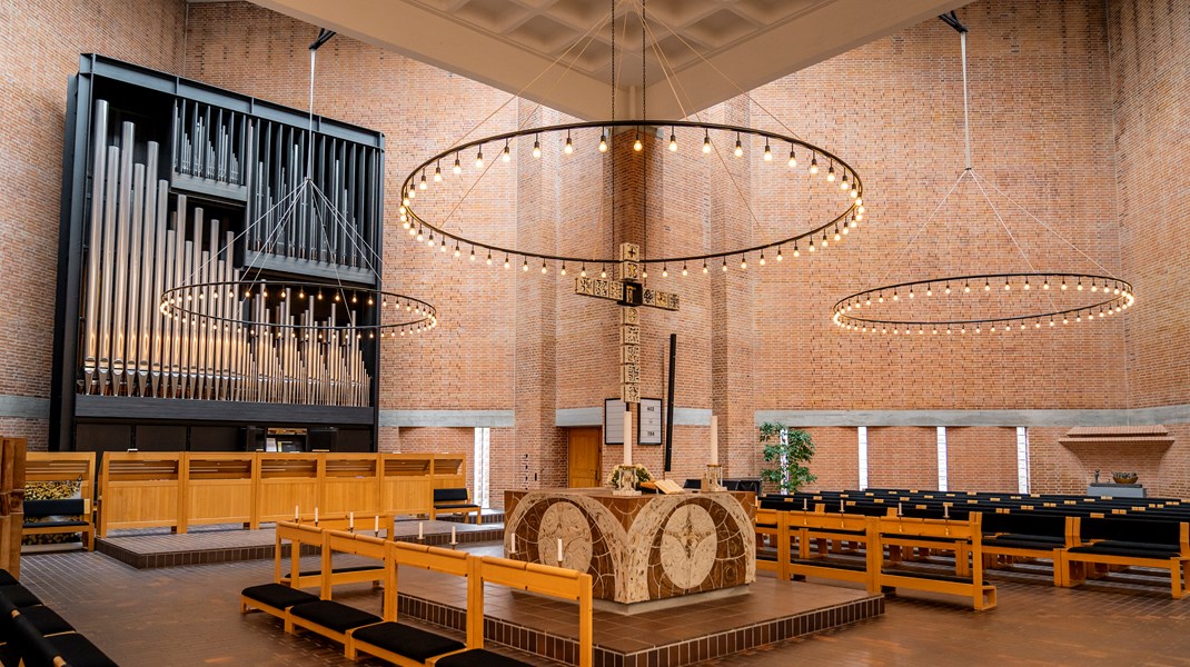 Vangede Kirke i Gentofte. I Gentofte Kommune betaler borgerne den laveste kirkeskat i Danmark. Arkivfoto.