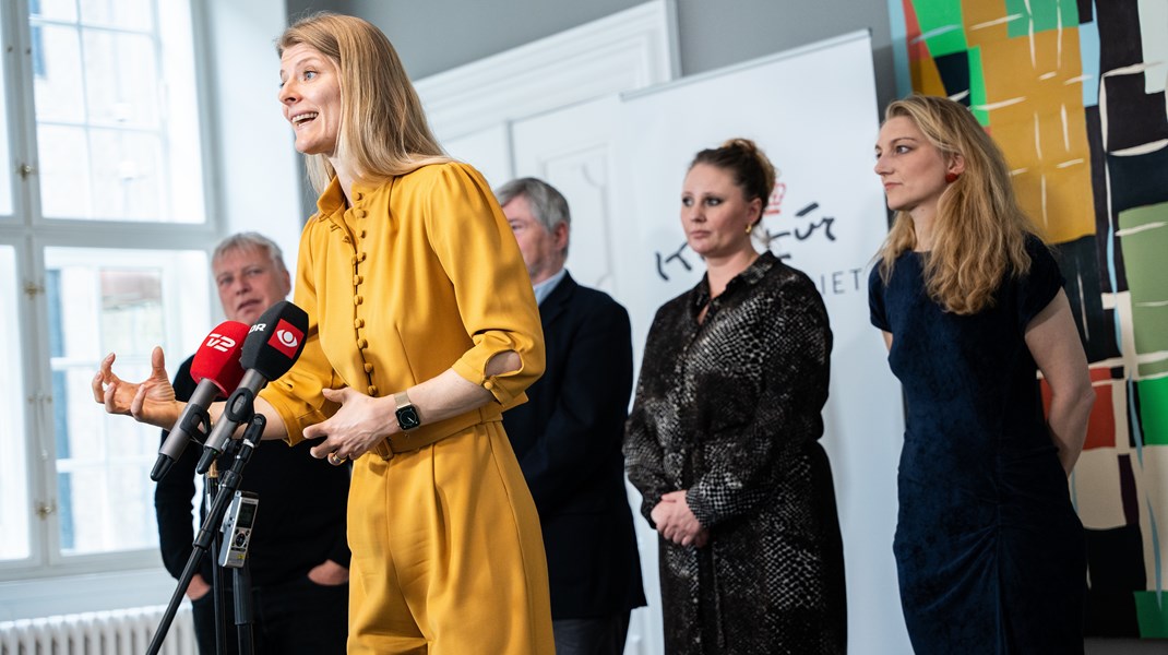 Fungerende kulturminister Ane Halsboe-Jørgensen (S) præsenterede medieaftalen 21. maj 2022