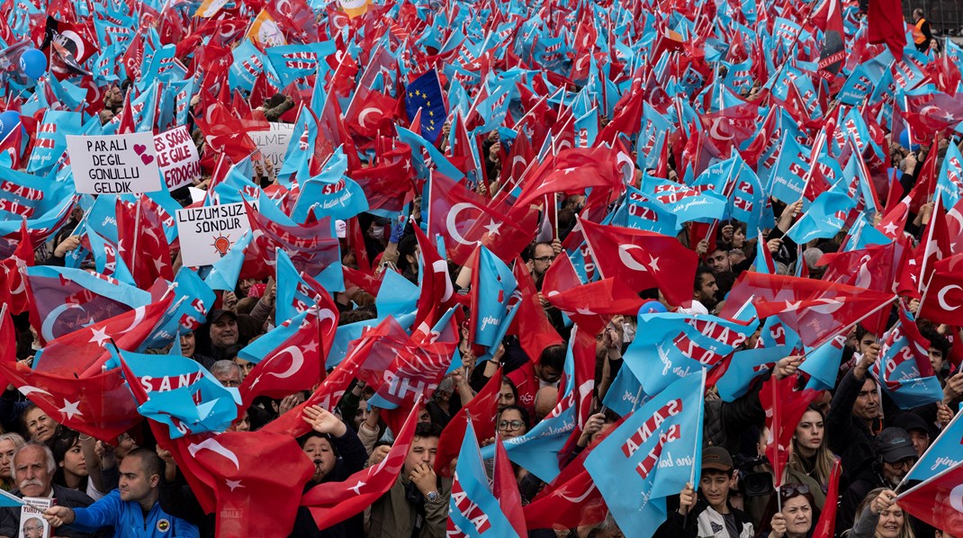 Oppositionens politiske rally i Istanbul.