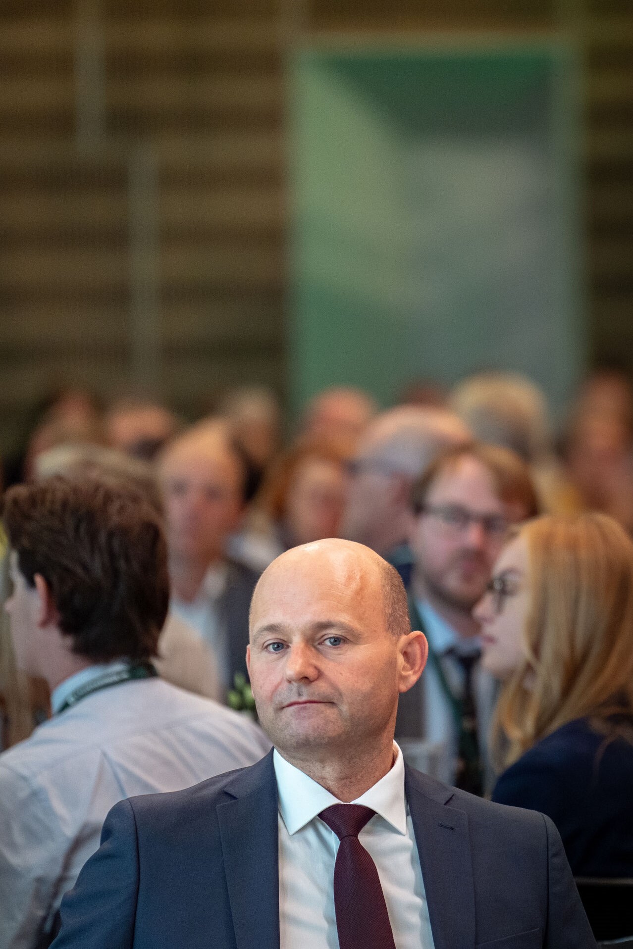 Søren Pape Poulsen i en stille stund til Konservatives landsråd i september 2022.