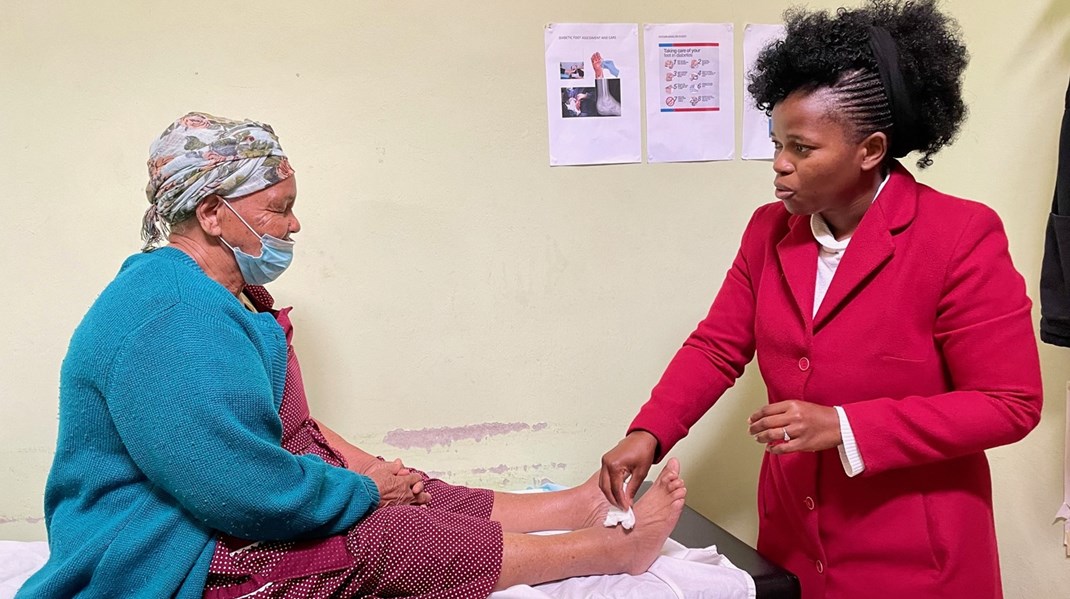 Eswatini, Pigg’s Peak Hospital, check for diabetesrelaterede fodkomplikationer. 